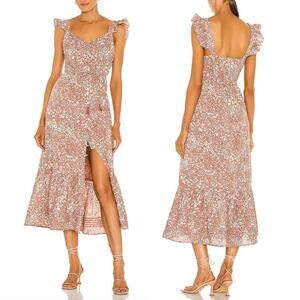Cleobella Sophia Midi Dress in Pink Size Small